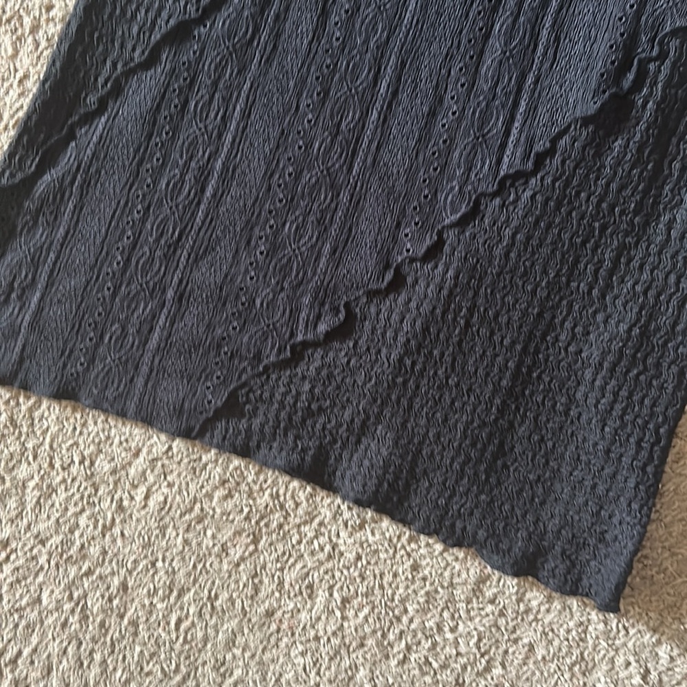 Black Patchwork Maxi Skirt - image 3